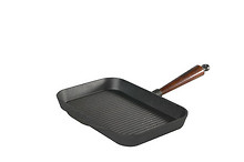 Grosse Gusseisen Grillpfanne mit Holzgriff 32x22 cm - Skeppshult 0129