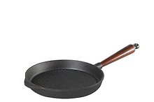 Gusseisen Steakpfanne mit Holzgriff 25 cm - Skeppshult 0025-T