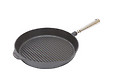 Gusseisen Grillpfanne mit Ausguss und Edelstahlgriff 28 cm - Skeppshult 0842