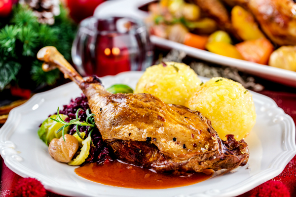 Knusprig gebratene Weihnachtsgans Weihnachtsgans knusprig gebraten