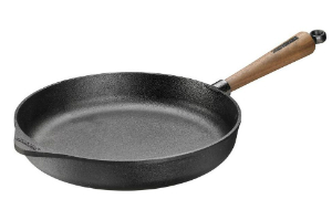 Gusseisen Pfanne mit Walnussgriff von Skeppshult | Durchmesser: 28 cm Gusseisen Pfanne mit Walnussgriff von Skeppshult Durchmesser 28 cm